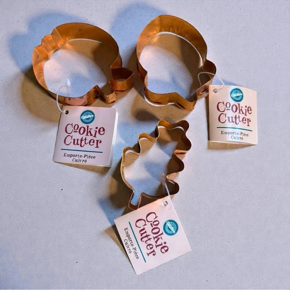 Vintage Wilton Copper Cookie Cutters - Set of 3